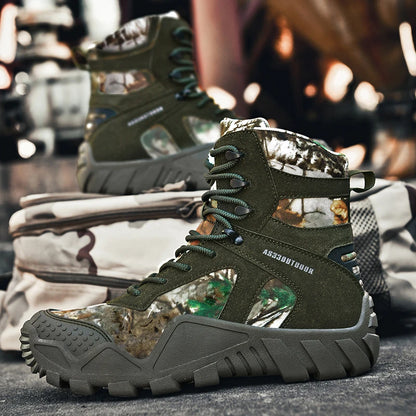 Outdoor High Top Mens Hiking Boots Waterproof Men Trekking Boots Hunting Sneakers Mountain Climbing Boots Botas Tacticas Hombre
