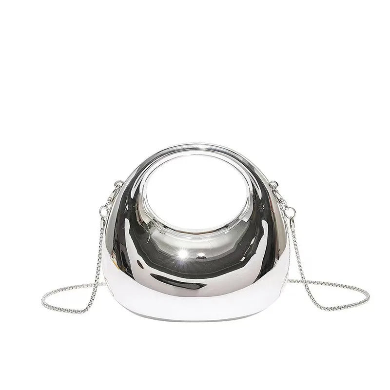 Mini Acrylic Dinner Bag Women's Crossbody Chain Handbag New Arrival Elegant Folded Underarm Bag with Magnetic Buckle Clutch