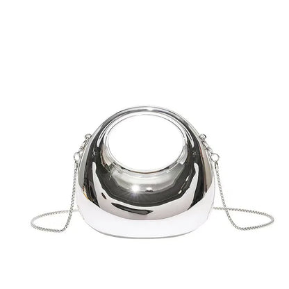 Mini Acrylic Dinner Bag Women's Crossbody Chain Handbag New Arrival Elegant Folded Underarm Bag with Magnetic Buckle Clutch