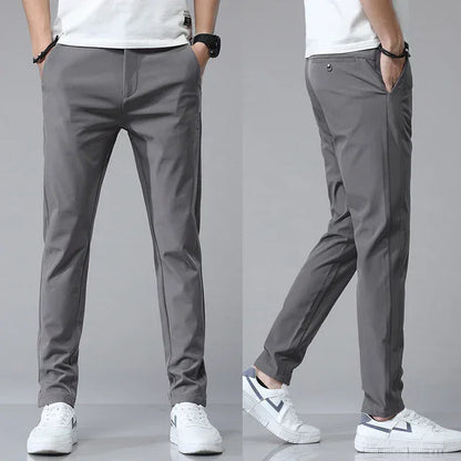 Spring Summer Ultra-thin Men's Stretch Slim Straight Casual Pants High Quality Fashion Breathable Golf Sports Trousers