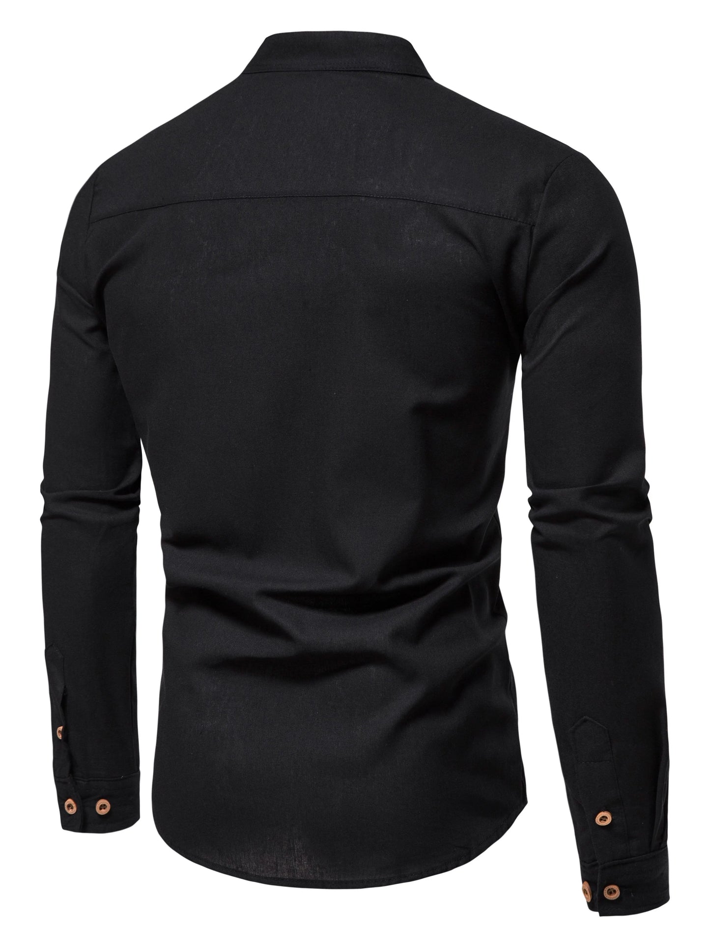 Spring and Autumn Outdoor Activities Fashion Stand collar Long sleeved Pure Cotton Shirt, Casual Fashion Design