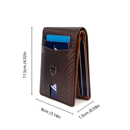 Slim Wallet for Men-Leather Money Clip Mens Wallets-RFID Blocking Front Pocket Bifold Credit Card Holder