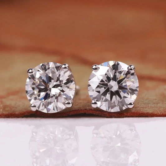 Certified 1/2/3/4/5carat Moissanite Stud Earrings for Women Men 925 Sterling Silver Sparkling Diamond Screw Back Ear Studs