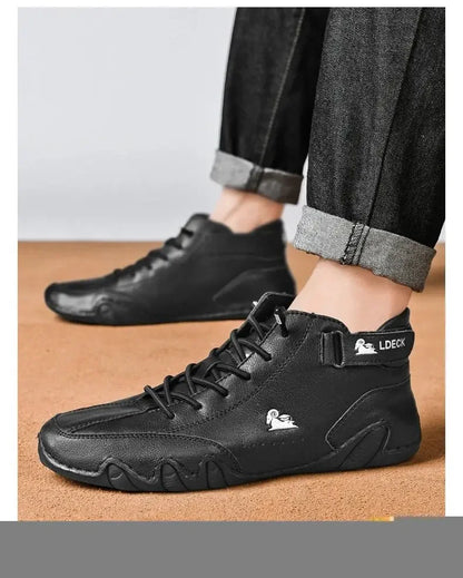 Fashion Men Shoes Brand Men's Boots Breathable Leather Men Ankle Boots Handmade Motorcycle Boots Outdoor Men's Sneakers
