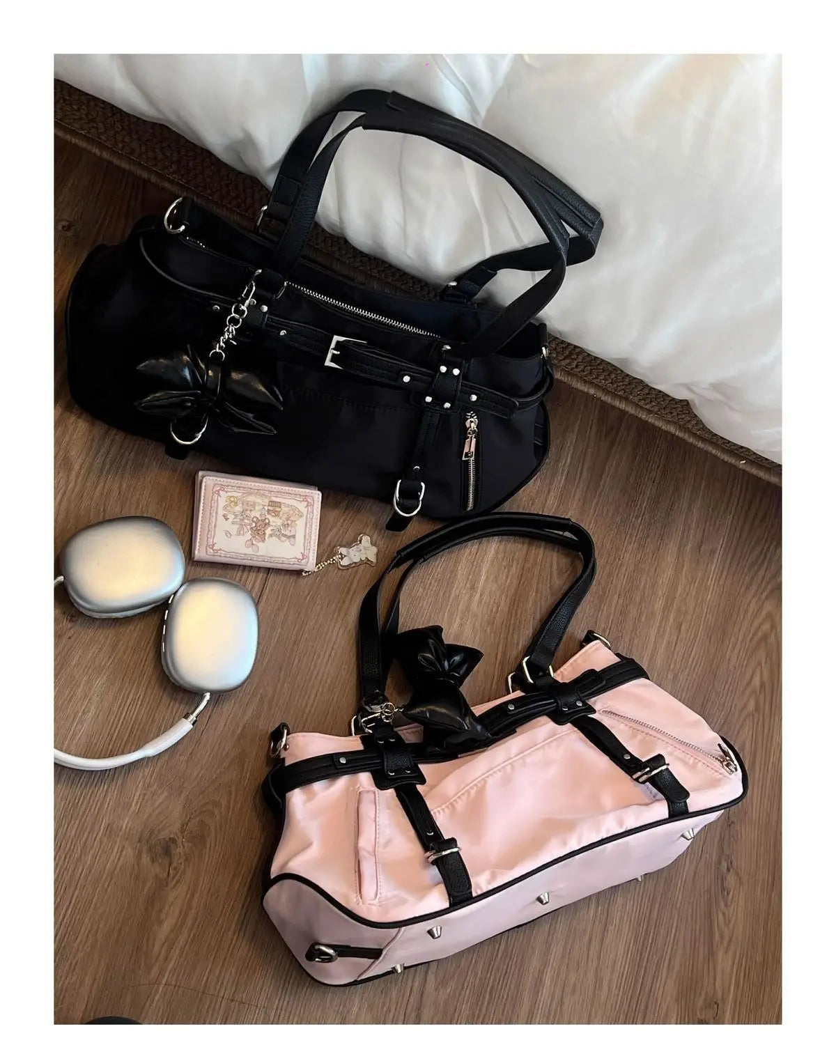 Korean Cute Harajuku Style Y2k Large Capacity Handbag Shoulder Bags Nylon Waterproof Cloth Commuter Storage Bags Women's Bag