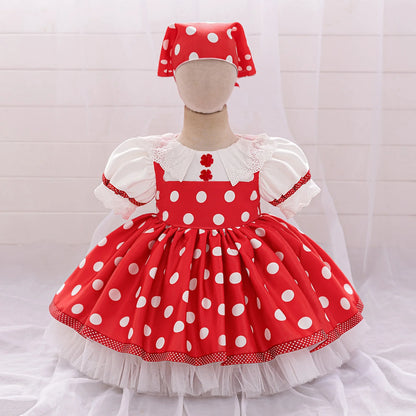 Maid Bear Party Baby Girl Dresses Toddler Lolita 1st Birthday Princess Prom Dress for Baby Bears Wedding Bridesmaids Kids Clothe
