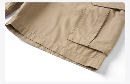 2026 Summer New Oversize 215gsm Tencel Lyocell Blend Fabric Cargo Shorts Men Fashion Outdoor Wear
