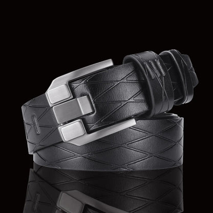 Pure Leather Belt, Men's Casual Leather Belt, Young People's Needle Buckle Denim Belt
