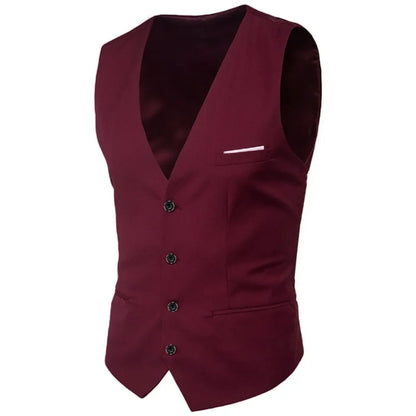 High Quality Men Suit Vest Waistcoat Business Casual Slim Groom Groomsman Wedding Men's Dress Blazer Vests Formal Party Dress