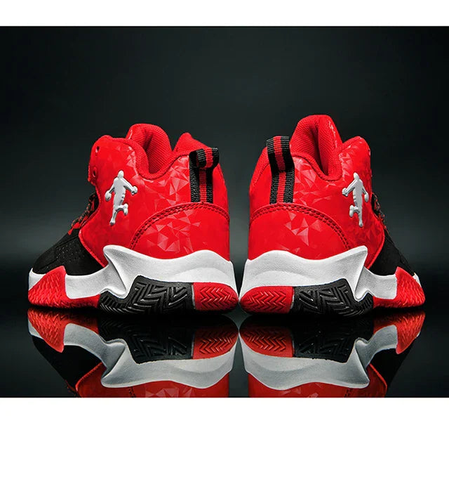 Children Basketball Shoes for Boys Girls Kids Teenagers Breathable Non-slip Lace Up Indoor Outdoor Training Sneakers Tennis Shoe