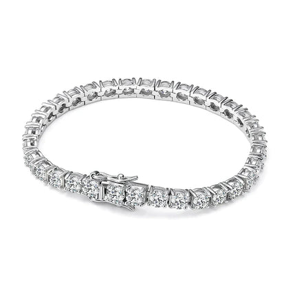 5mm Moissanite Tennis Bracelet Necklace For Women 925 Sterling Silver D VVS1 Lab Diamond with GRA Certificate Jewelry