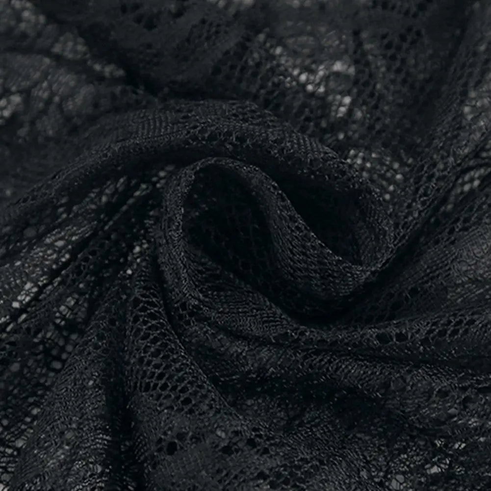 Evening Party Dress Lace Dress High Street Style Black Black Lace Dress Brand New Condition Fashion All-match Dress