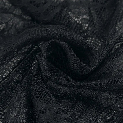 Evening Party Dress Lace Dress High Street Style Black Black Lace Dress Brand New Condition Fashion All-match Dress