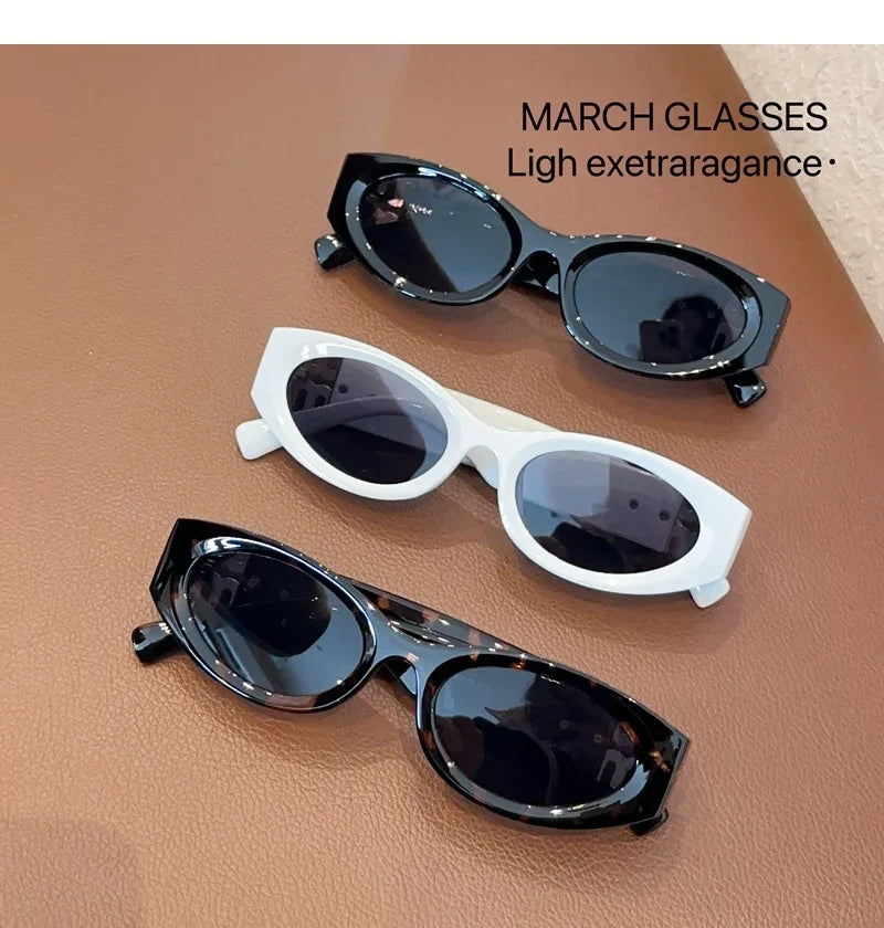 2024 New Fashion Oval Sunglasses Women Men Trendy Cool Sun Glasses Ladies Street Shot Retro Premium Eyewears Gafas De Sol UV400
