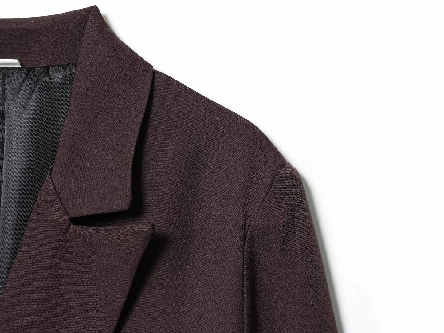 Fall Elegant Lady Commute Blazer Lapel Double-breasted Blazer Coat 2025 Spring Autumn Fashion Minimalist Office Women Blazer