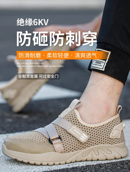 Breathable Indestructible Shoes Insulation 6KV Work Sneakers Summer Anti-puncture Safety Shoes Men Construction Footwear 2026