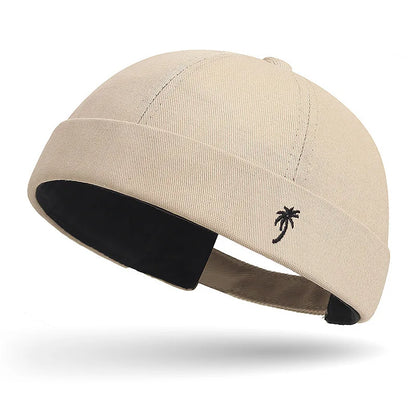Brimless Hat for Men Women Cotton Classic Solid Color Beanie Beaded Hip Hop Hat for Outside Cycling Riding Activities