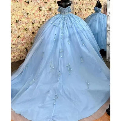 Shinny Party Dress 15 Quinceanera Dresses Ball Gown Luxury 15 Year Old Dress Formal Dress For 15 Years Party Customized