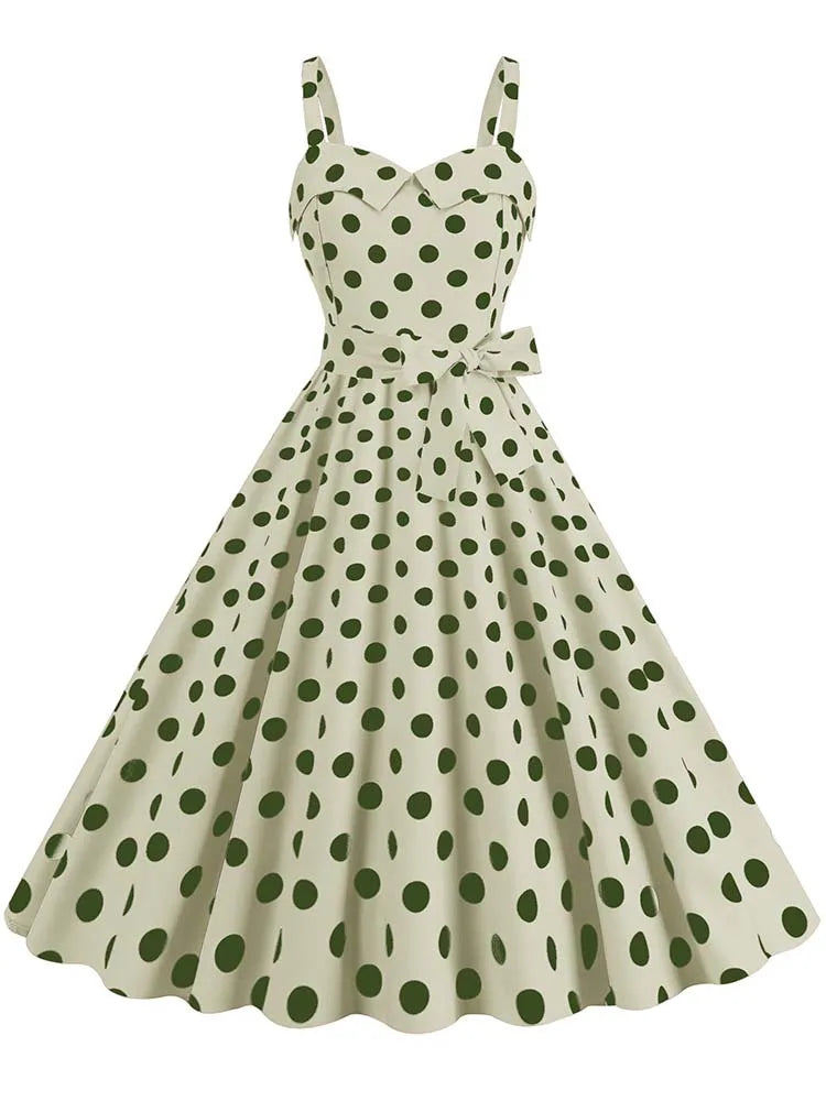 Spaghetti Strap Pink Plaid Dress Women Summer Elegant Vintage 50s Rockabilly Swing Party Dress