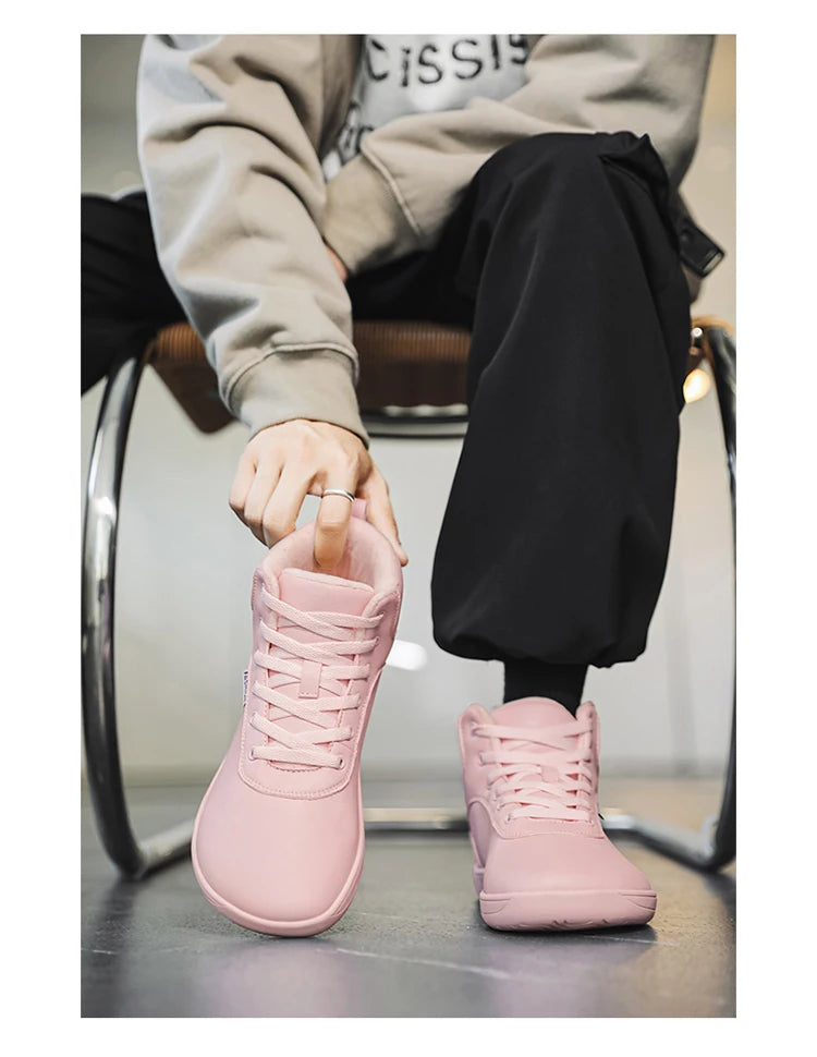 New Winter Booties Outdoor Waterproof Barefoot Boots For Men Ankle Boots Plush Warm Snow Shoes Non-slip Casual Sneakers Big Size