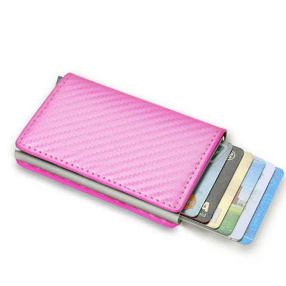 Portefeuilles pour cartes de crédit en fibre de carbone Hommes Marque RFID Noir Magique Pliable Cuir Mince Mini Portefeuille Petit Porte-monnaie Homme