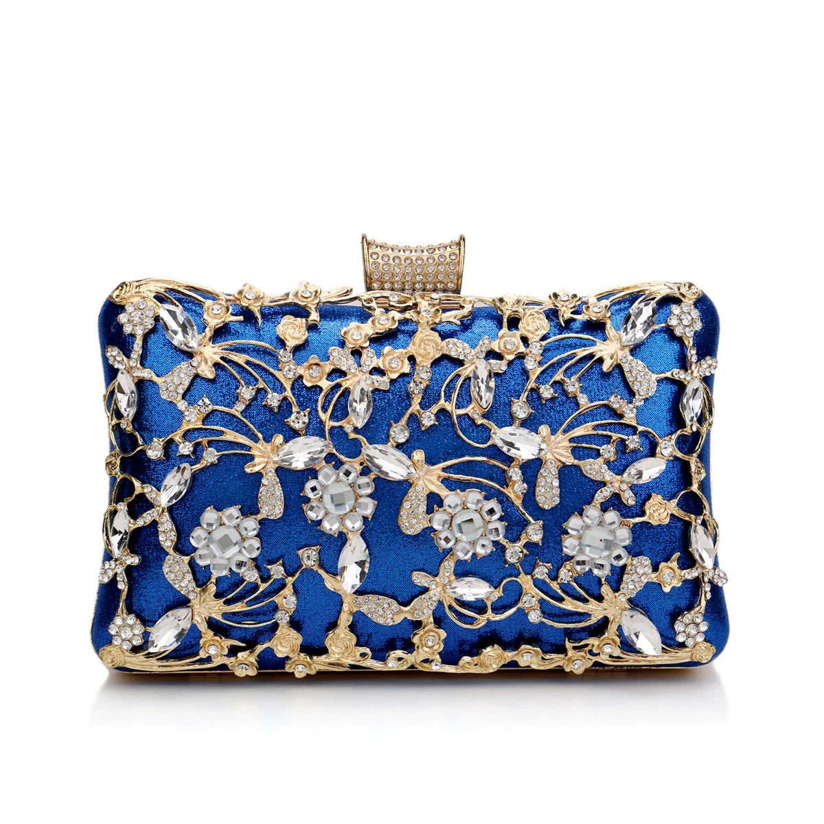 New Arrival Women Day Clutch Hollow Out Style Diamonds Party Evening Bags Pink Mixed Color Wedding Bridal Handbags With Chain