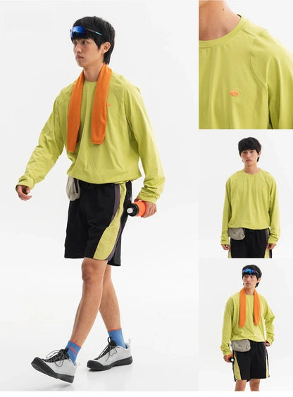 Men Anti-Bacterial  UPF Sun Protection Long Sleeve Moisture-Wicking & Quick-Dry Lightweight Top Unisex Quick-Dry Sun Protective