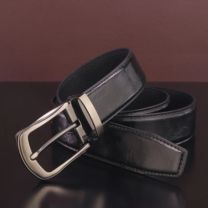 High quality pin buckle genuine leather fashion designers belts men casual luxury gray Cowskin young men ceinture homme B584