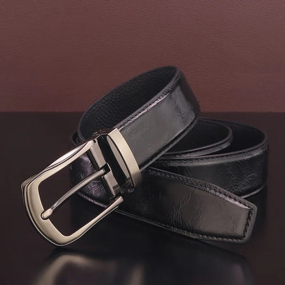 High quality pin buckle genuine leather fashion designers belts men casual luxury gray Cowskin young men ceinture homme B584