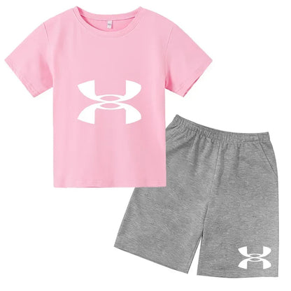 2-13Y Kids Spring & Autumn Casual Cartoon & Letter Print 2-Piece Set Hoodie & Jogging Pants Tracksuit Outfits for Boys & Girls