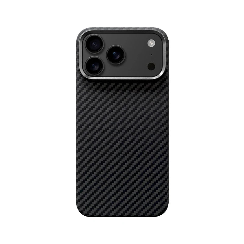 Ultra Slim Real Aramid Kevlar Carbon Fiber Business Case For IPhone 17 Air Pro Max Magnetic Charging Shockproof Protective Cover