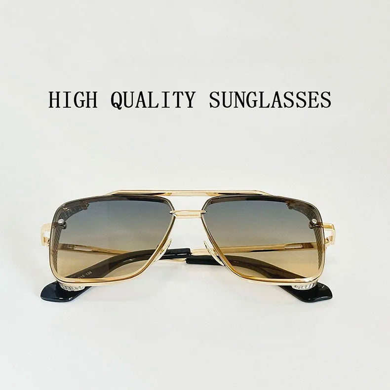 Metal Punk Sunglasses For Men Vintage Square Fashion Glasses 2024 Vacation Sunglasses Women Trendy Gafas De Sol Hombre Zonnebril
