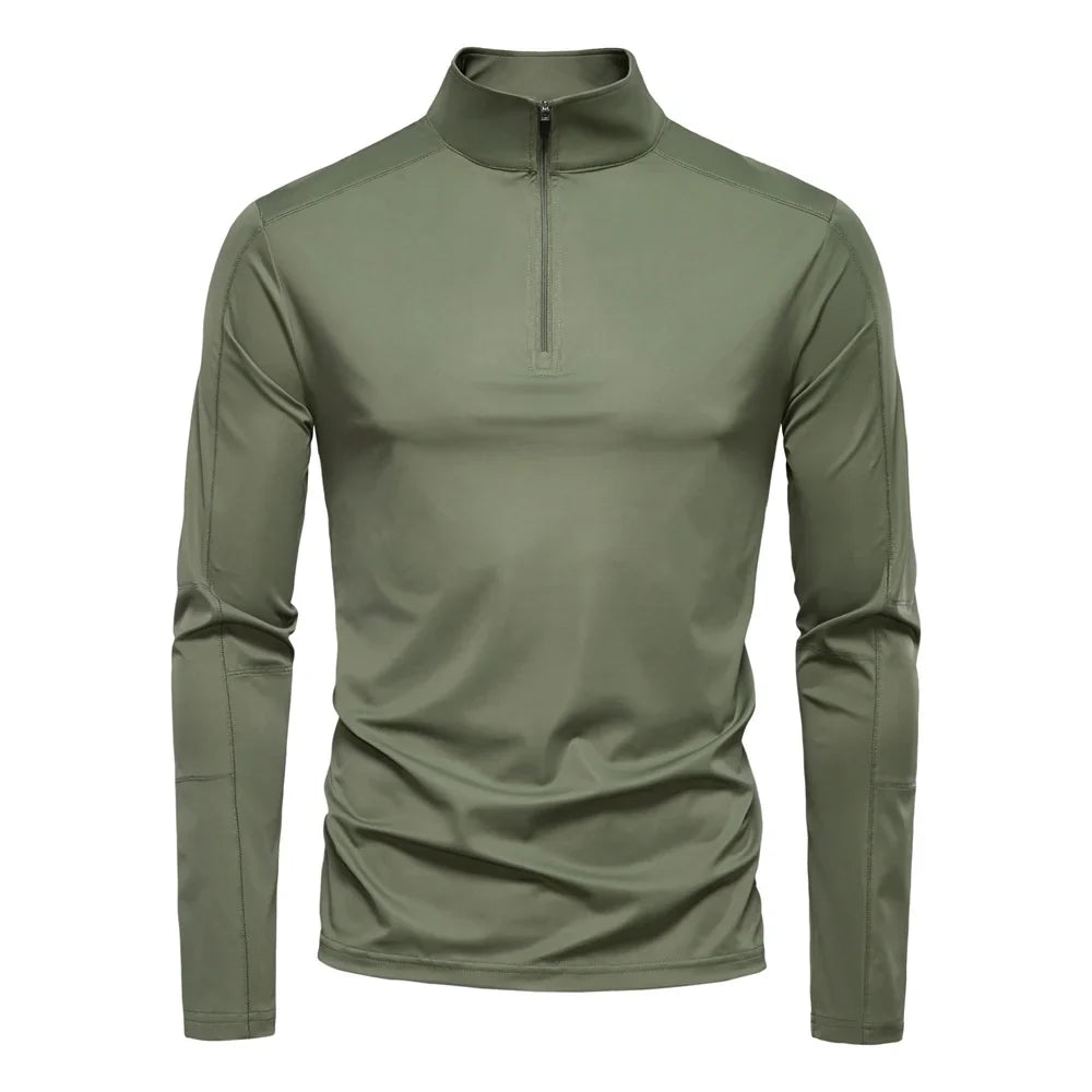 2025 Men's Spring Lightweight Breathable UV Protection Sun Shirt for Outdoor Activities Male T Shirt