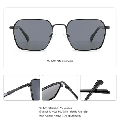 Trend Polarized Prescription Sunglasses Men Popular Metal Uv400 Protection Pilot Corrective Sun Glasses