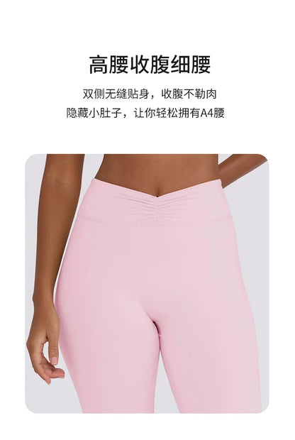Women's Yoga Suits Quick Drying Leggings Gym Shorts Nude Hanging Neck Bra Running Gym Exercise Sets