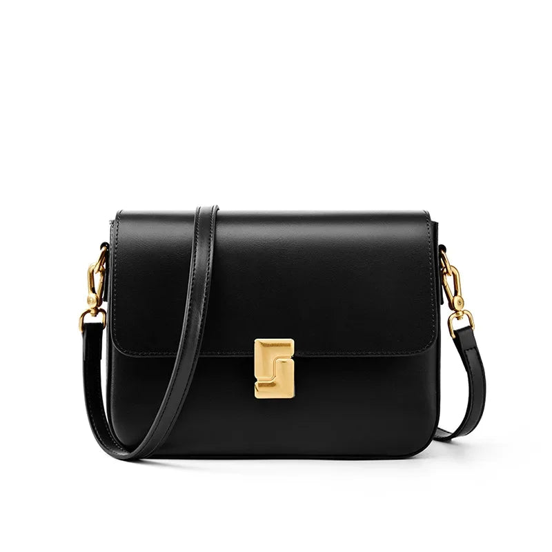 100% Genuine Leather Women Crossbody Bag Fashion Small Square Bag High Quality Cowhide Women's Commuter Shoulder Bag
