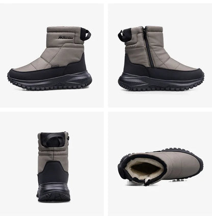 Brand Winter Sneakers Men's Boots Thick Plush Warm Men's Snow Boots Soft Non-Slip Men Ankle Boots Outdoor Waterproof Men's Boots