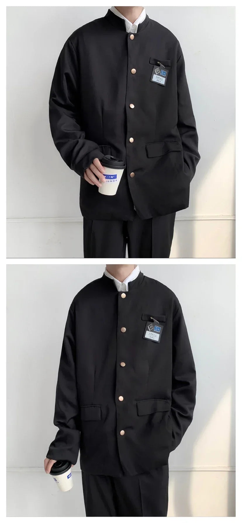 Spring Men's Casual Jacket Small Suit Japanese Style DK Uniform Student Coat Gakuran Youth Fashion Clothing