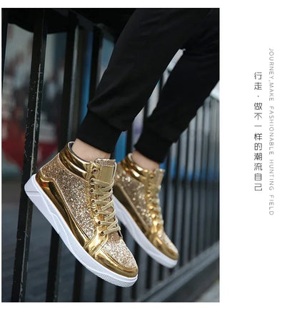 Mens Casual Shoes Non-slip Sports Outsole  Light High-top Men Fashion Boots Wear-resistant Male Sneakers 48