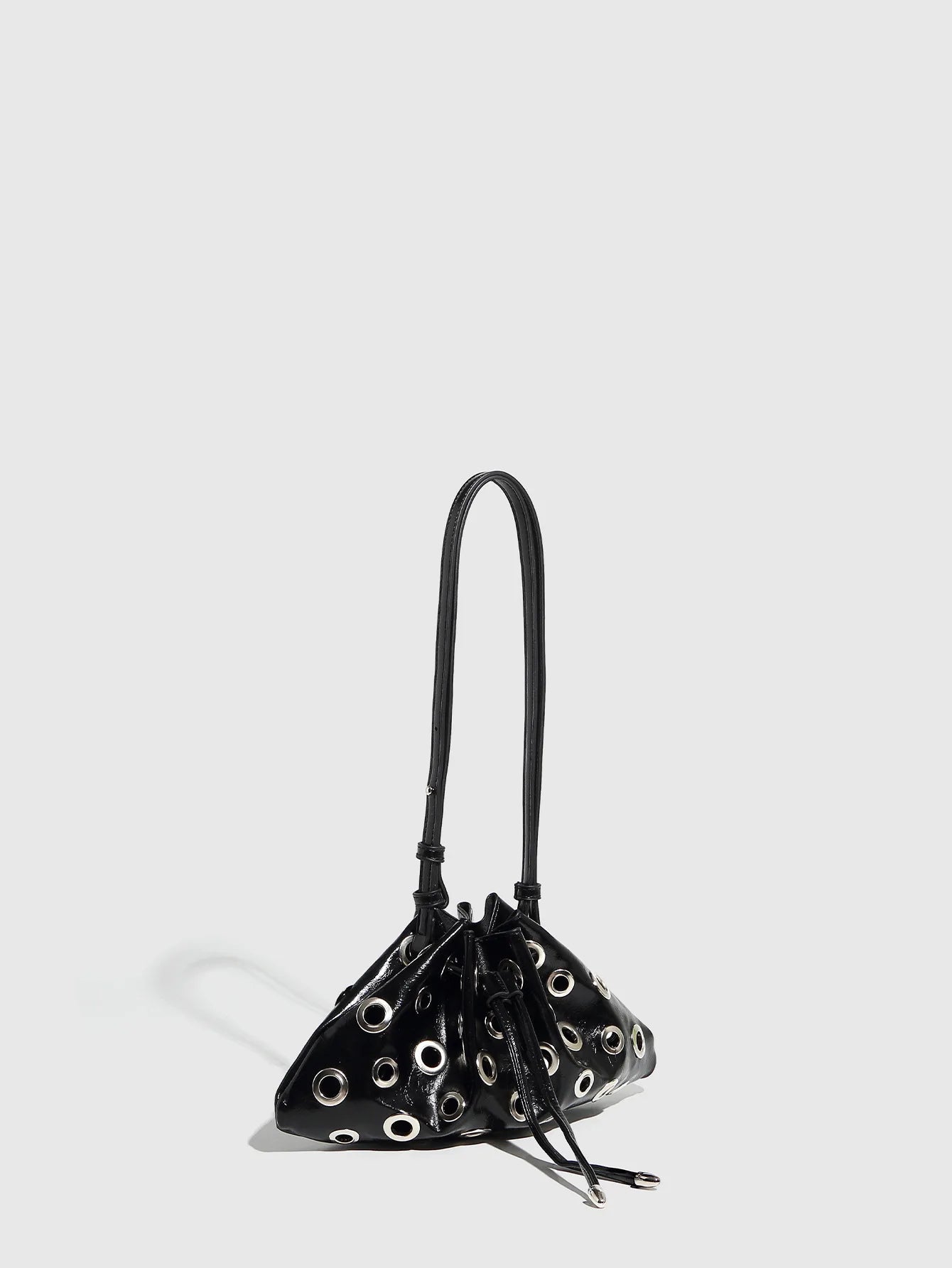 Hollow Rivet Designer Shoulder Bag Designer Luxury Bags Women 2025 Drawstring Bucket Bags High Quality Handbags Mini Purses Chic