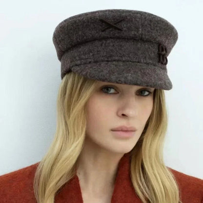 Brand Designer Baker Boy Caps New Arrival Winter Newsboy Caps Letter Flat Wool Caps