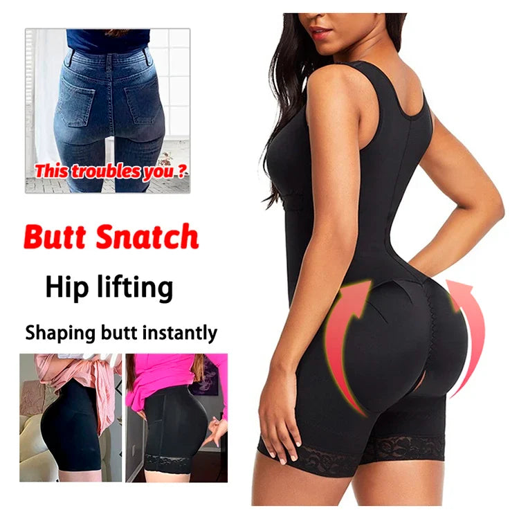 Full Body Corset Bodysuit Carving Shaper Tights Postpartum Girdles Fajas Colombian Sheath Butt Push Up Women Modeling Shapewear