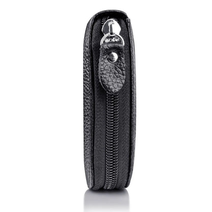 Portefeuille Homme en Cuir PU Véritable Porte-Cartes de Crédit Blocage RFID Pochette Zippée Homme Sac Multi-cartes Fermeture Éclair Haute Qualité