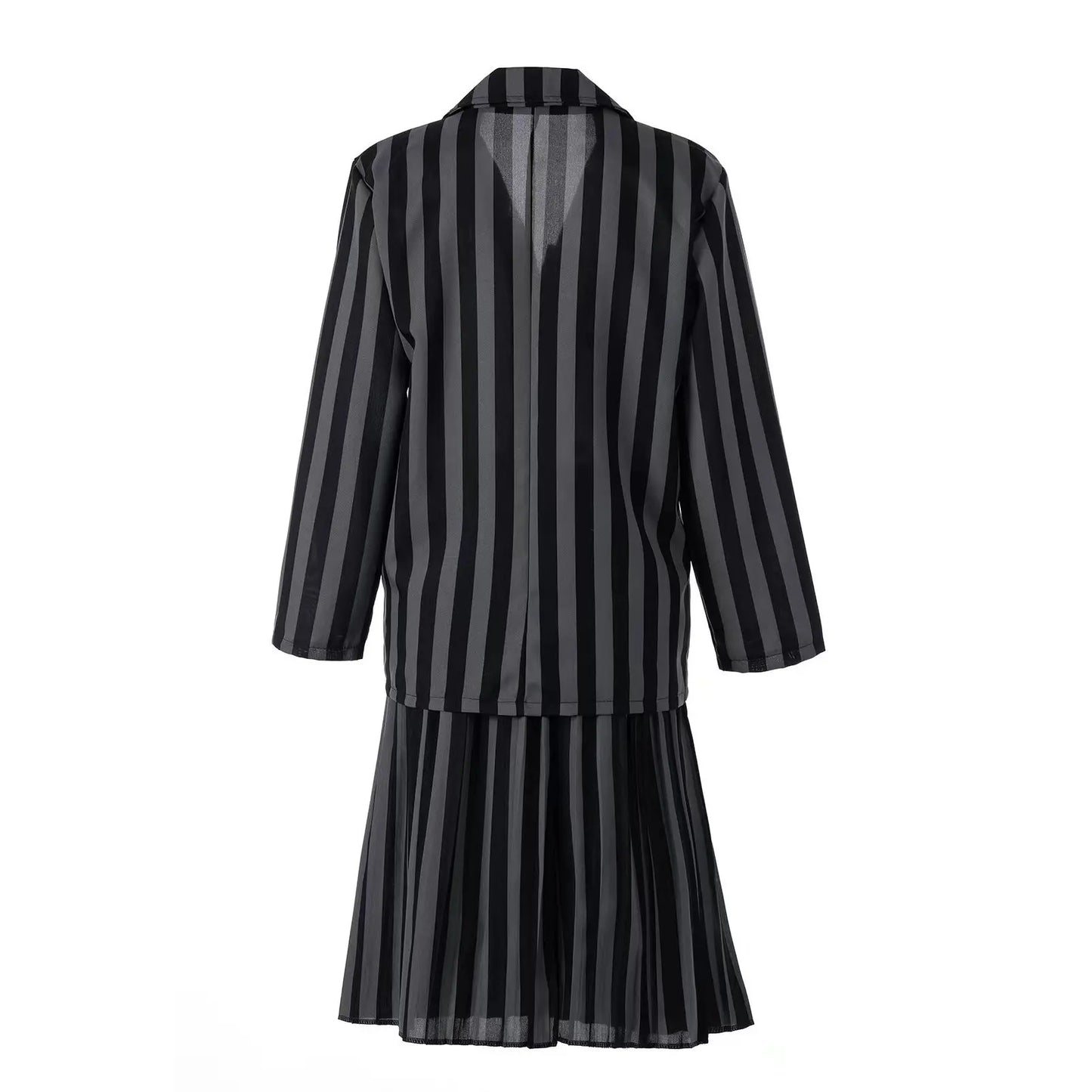 Girls Costumes Kids Black Striped Uniform Suit Birthday Party Halloween Cosplay Dresses For Kids