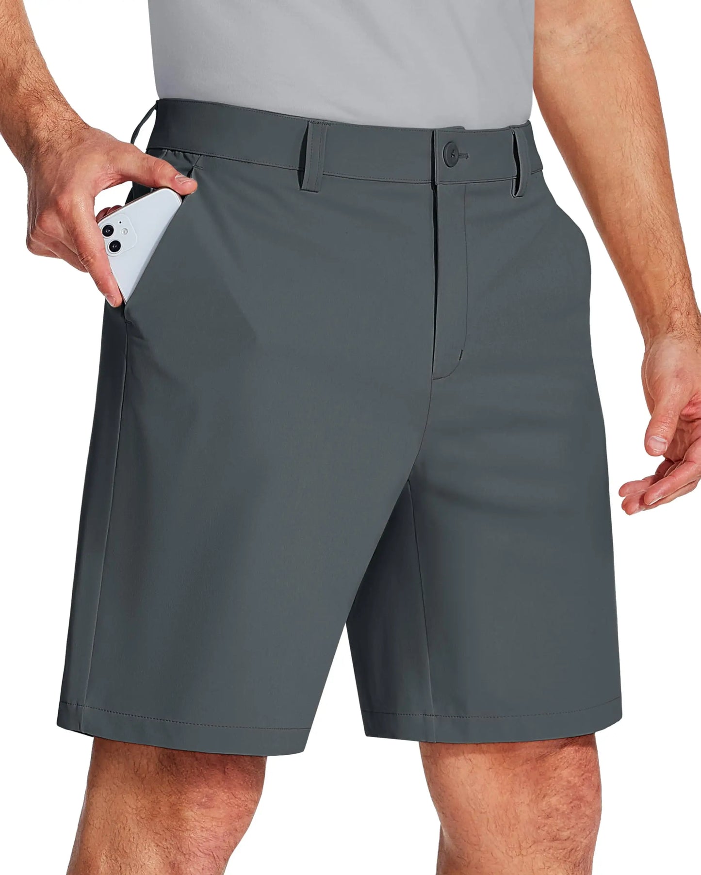 Golf Quick Dry Shorts Men Stretch Lighyweight Dress Work Casual Shorts with 4 Pockets Flat Front Hiking Shorts 9 Inch