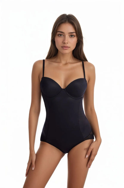 Women Shapewear Bodysuit Steel Boned Corset Tummy Control Slimming Body Shaper