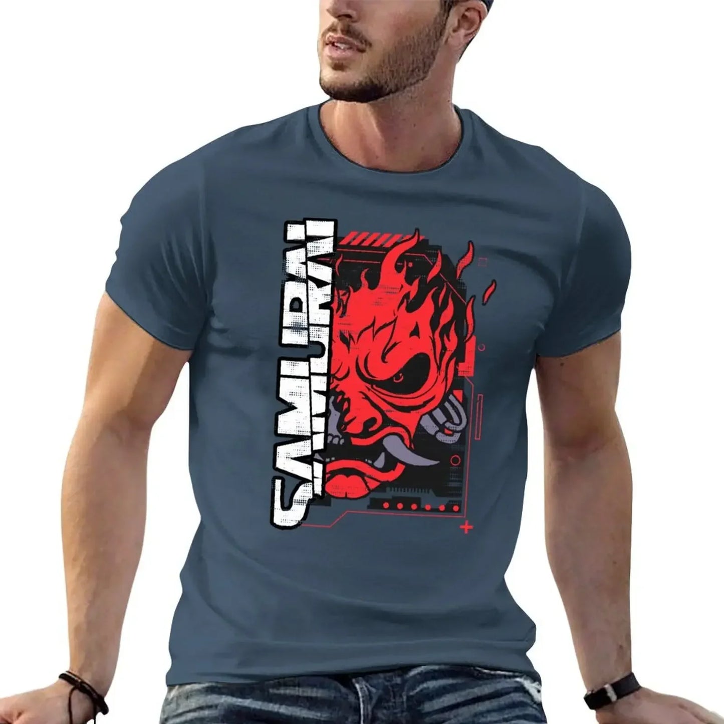 samurai rock band T-Shirt oversizeds rapper graphic tees graphic tee shirt man clothes mens graphic t-shirts hip hop
