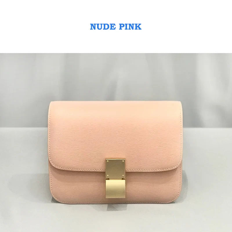 Women Shoulder Bag Female Split Leather Ins Vintage Messenger Lady Small Square Palm Texture Printing Box Flap Underarm Bag 2022