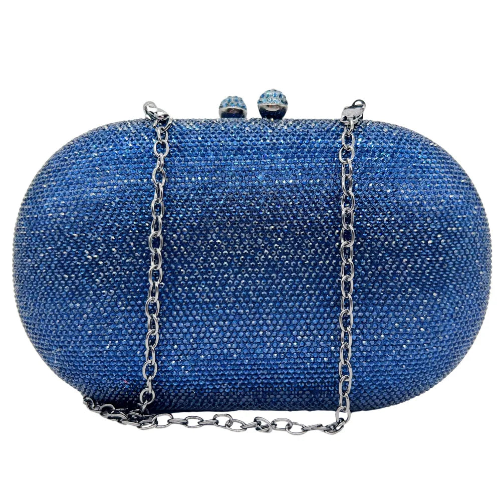 Middle East Diamond Embellished Evening Bag Pure Color Rhinestone Women's Clutch Handbag Polyester Daily Match Magnetic Buckle