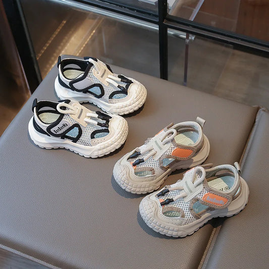 Kids Sport Sandals Summer Outdoor Casual Shoes Soft Breather Anti-slip Children Sneakers Unisex Boys Girls Close-toed Sandals